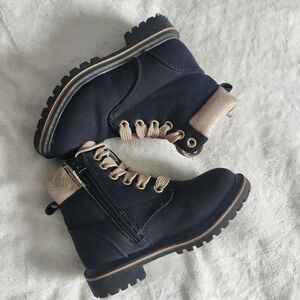 InExtenso Kids Boots Size EU 26 Black Gold Zipper Ankle Bootie Casual